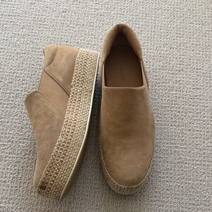 VINCE Slip-On Platform Espadrille Sneakers in Tan